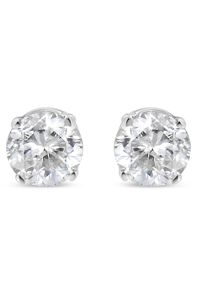 5/8 Cttw Round Brilliant-Cut Lab Grown Diamond Classic Push back Earrings